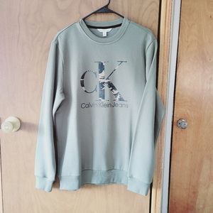 Calvin Klein Men's Camo Monogram Logo Crewneck Sweatshirt Sz M
